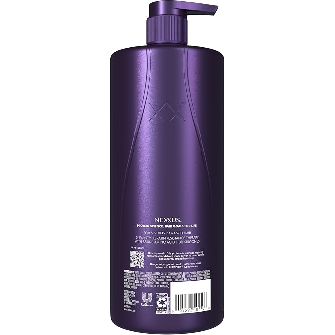 Nexxus Keraphix Shampoo for Damaged Hair With ProteinFusion Keratin Protein, Black Rice, Silicone-Free 33.8 oz - Image 2