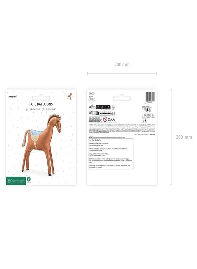 بارتي ديكو بالون حصان كبير من رقائق الألومنيوم، مقاس 35 × 35 بوصة، ديكور حفلات قابل للنفخ على شكل حصان، ديكور مستوحى من الغرب الأمريكي، مناسب لأعياد ميلاد رعاة البقر وحفلات استقبال المولود الجديد، زينة حيوانات قائمة بذاتها - Image 5