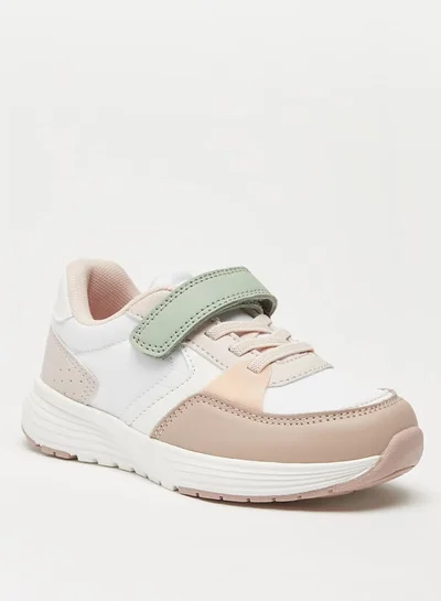 JUNIORS Colourblock Sneakers with Hook and Loop Closure