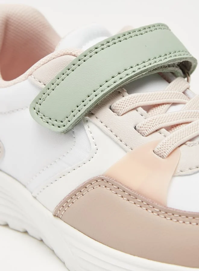 JUNIORS Colourblock Sneakers with Hook and Loop Closure