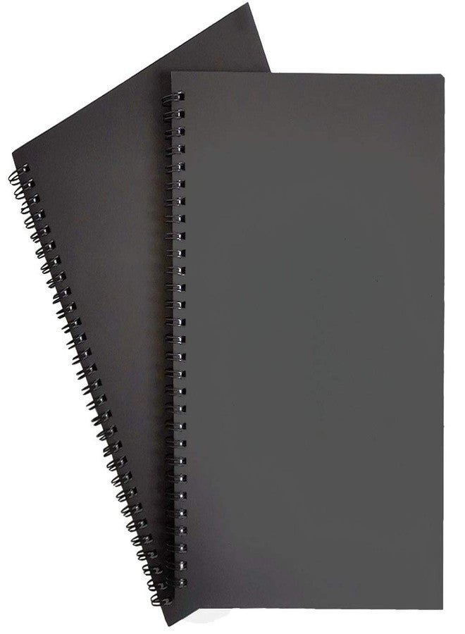 TWINKLE Spiral Notebooks, Ruled Notebooks, Thick Paper, 60 Sheets, 10" X7”, 2 Pack (Black, Line) - Image 1