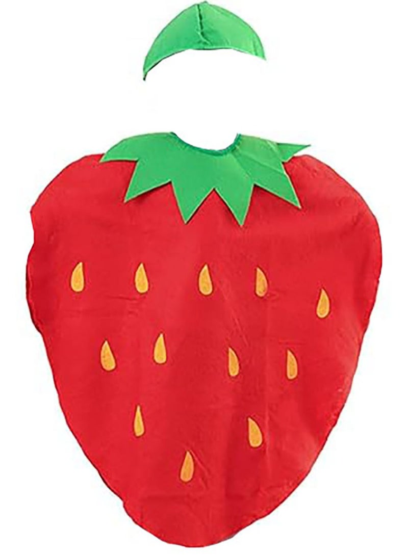 TAPIT Unisex Halloween Strawberry Costume Dress Set Fruits Costume Suit with Hat for Halloween Cosplay Dress up Party Performance Costumes - Image 3