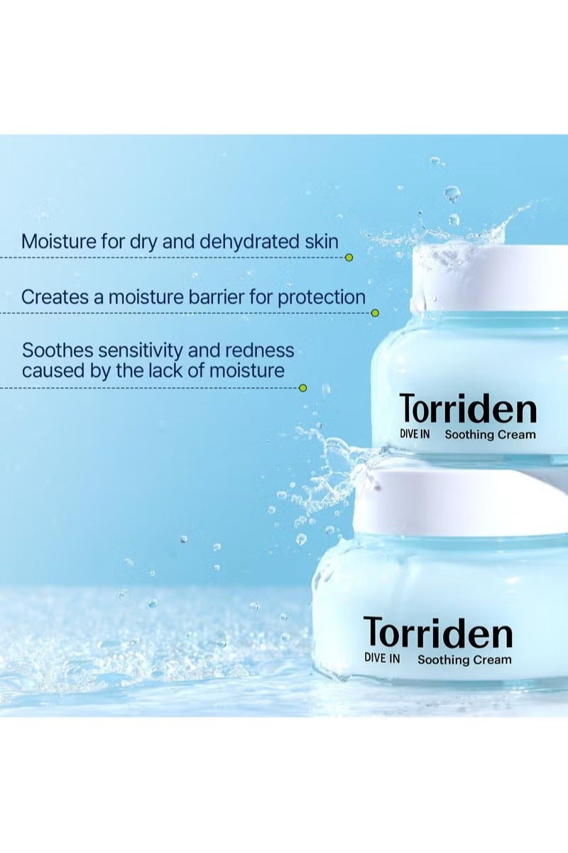 Torriden DIVE IN Hyaluronic Acid Soothing Cream 100ml Revitalizing Facial Moisturizer for Sensitive and Dry Skin | Hyaluronic Acid, Panthenol, Allantoin - Image 4