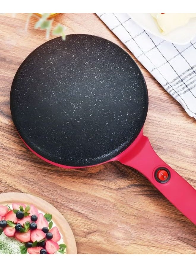 Electric Crepe Maker,3-Piece Crepe Maker Set,Non-Stick Coating Crepe Pan With WhiskAand Tray,Auto Temperature Control For Crepes,Pancakes,Tortilla - Image 4