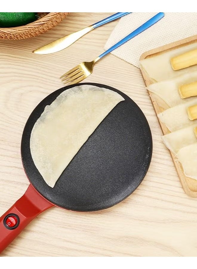 Electric Crepe Maker,3-Piece Crepe Maker Set,Non-Stick Coating Crepe Pan With WhiskAand Tray,Auto Temperature Control For Crepes,Pancakes,Tortilla - Image 2