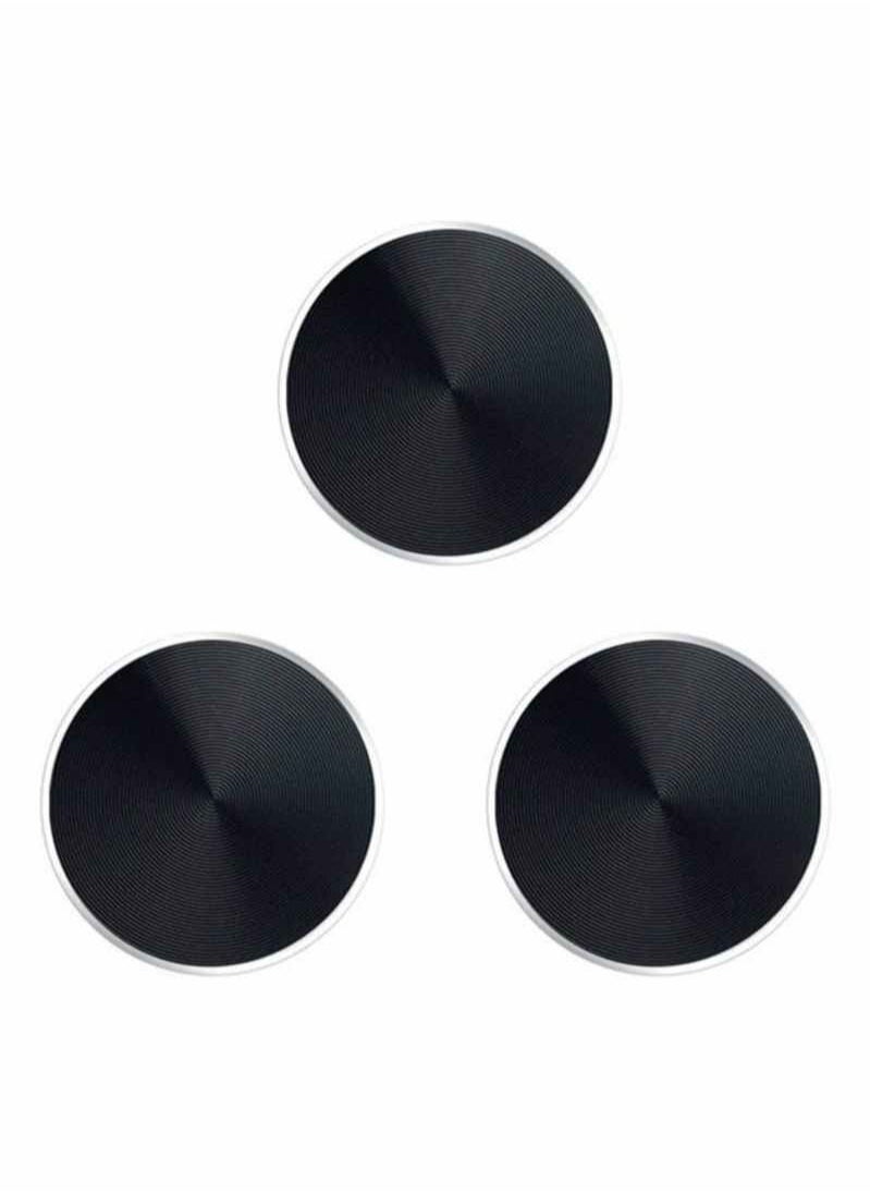 3-Piece Mounting Kits Stickers For Universal Magnetic Car Holder Black.