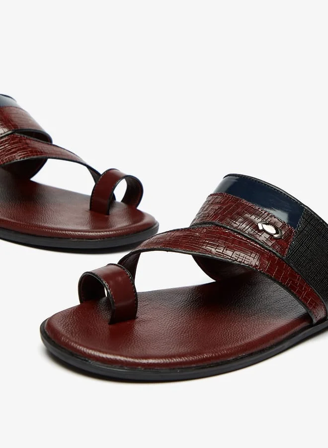 Al Waha Men Panelled Slip-On Arabic Sandals