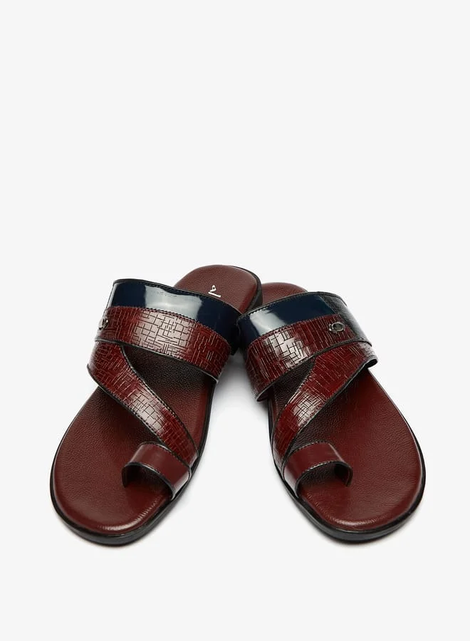 Al Waha Men Panelled Slip-On Arabic Sandals