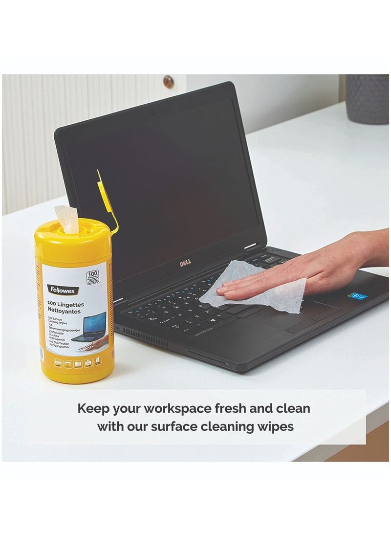 FELLOW - Fellowes Performance 100 Surface Cleaning Wipes Tub for Home and Office - Multi surface Wipes… - Image 1