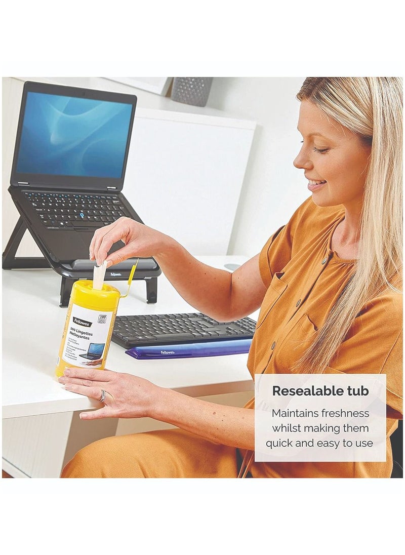 FELLOW - Fellowes Performance 100 Surface Cleaning Wipes Tub for Home and Office - Multi surface Wipes… - Image 1