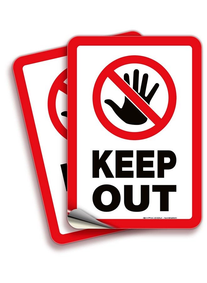 iSYFIX Keep Out Sign Stickers 2 Pack 7X10 Inch Premium Selfadhesive Vinyl Laminated For Uv Weather Scratch Water & Fade Resistance Indoor & Outdoor  - Image 2