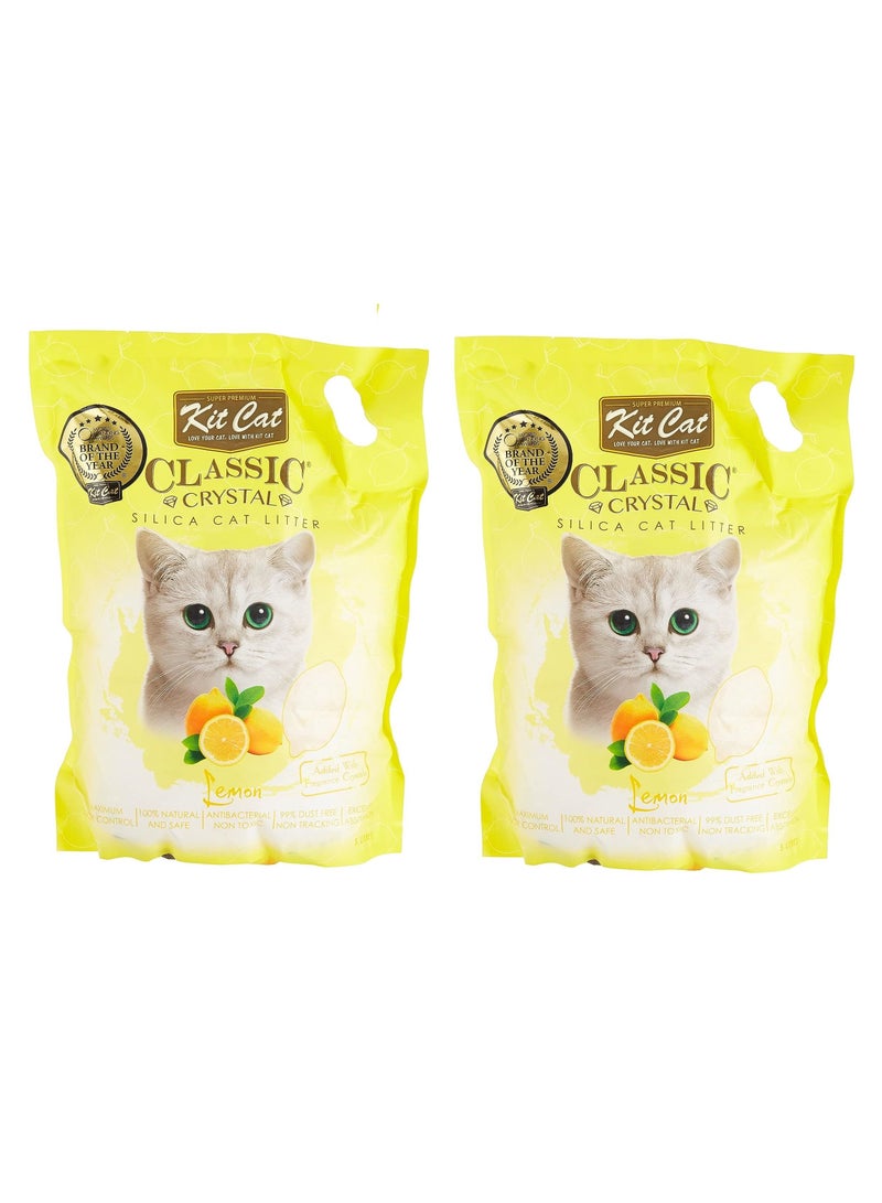 Kit Cat رمل قطط معطر برائحة الليمون الكلاسيكي 2X5L - Image 1