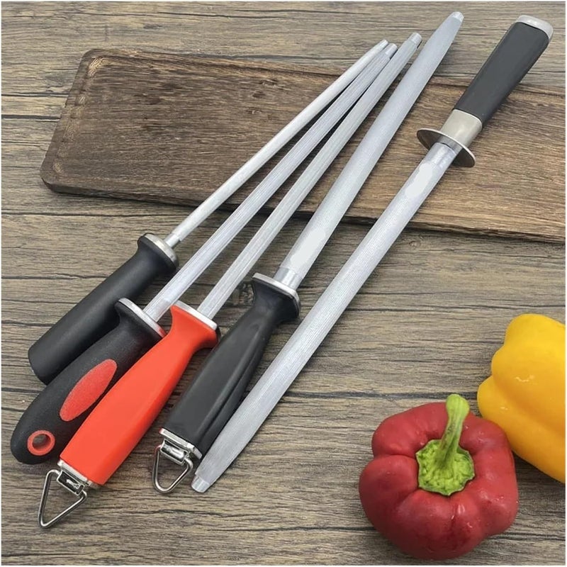 Steel Stick Rod Knife Sharpener Honing Sharpening Carbon Stone For Kitchen(10inch-G-Diamond) - Image 4
