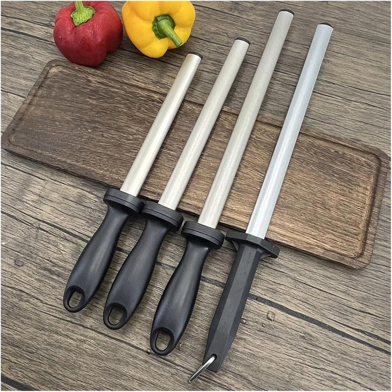 Steel Stick Rod Knife Sharpener Honing Sharpening Carbon Stone For Kitchen(10inch-G-Diamond) - Image 5