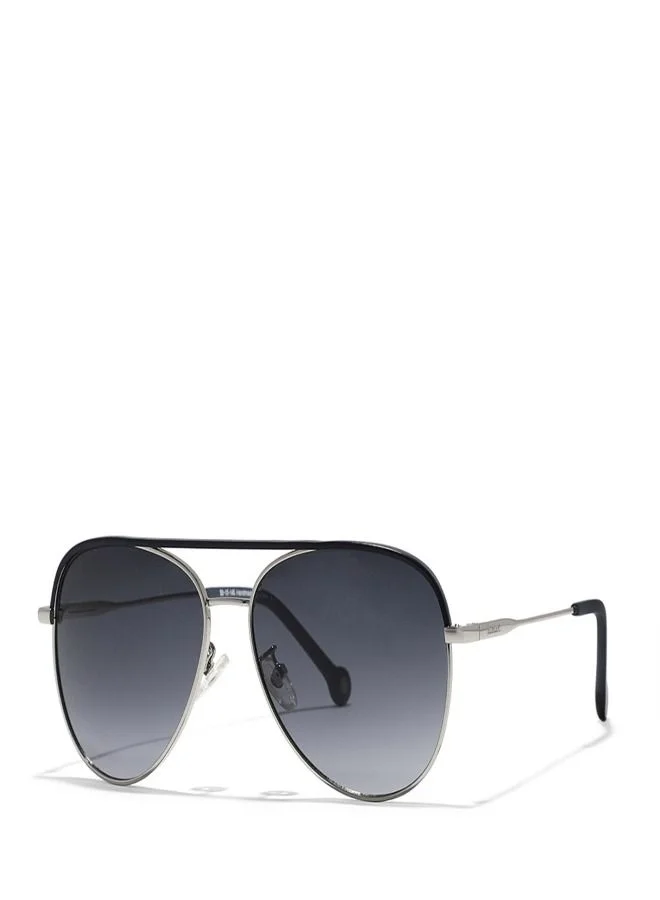 30Sundays 30Sundays MAVERICK Unisex Aviator Sunglasses, Black/Gray