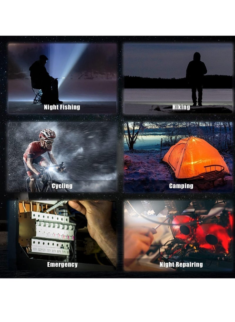 ELTRAZONE - COB Small LED Flashlight tripod, Rechargeable Mini Flashlight, 4 Light Modes Portable Pocket Light with Folding Bracket Bottle Opener, Tripod and Magnet Base for Fishing Walking Camping Outdoor Indoo - Image 1