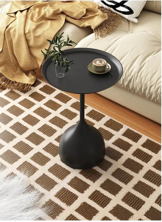 Snooe - Coffee Table, Nordic Sofa Side Decorative Small Space Living Room Bedroom Patio, Vintage Metal End Table, Metal Iron Outdoor Round Table Weather Resistant Anti-Rust Outdoor - Image 1