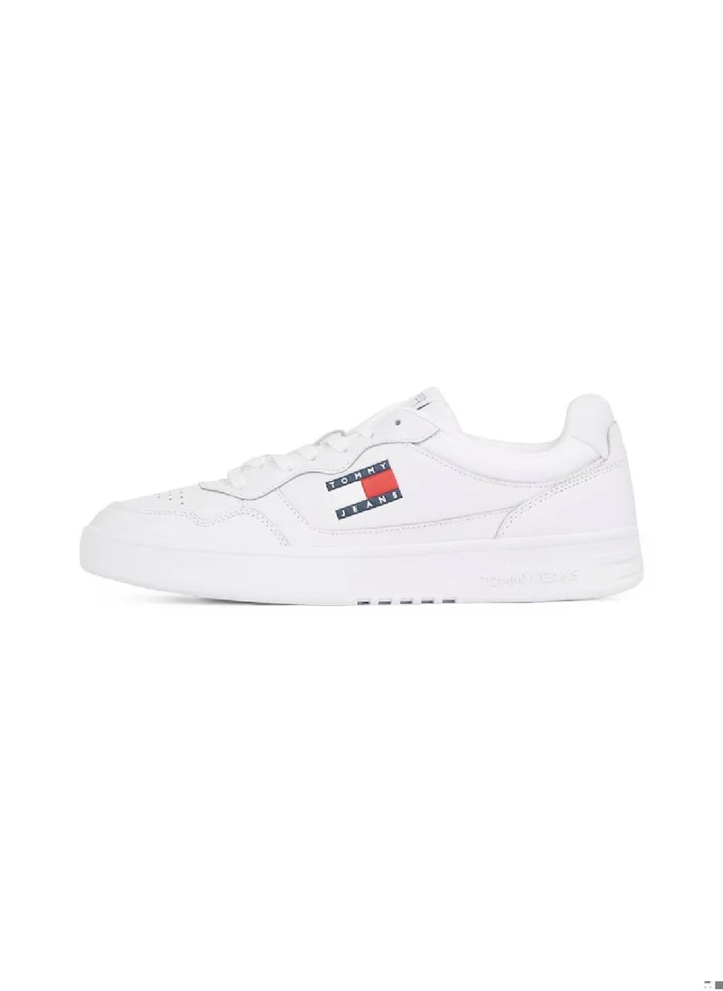 TOMMY JEANS Men's Cupsole Sneakers - Leather, White