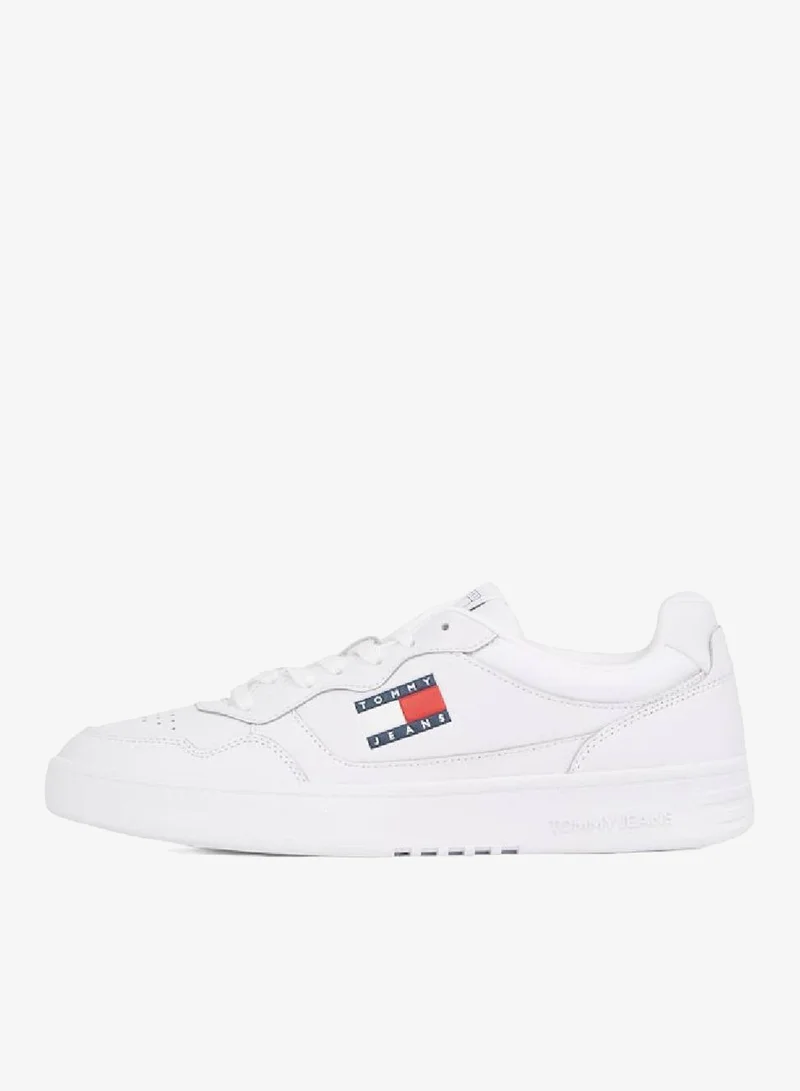 TOMMY JEANS White Leather Sneakers for Men | Best Price UAE