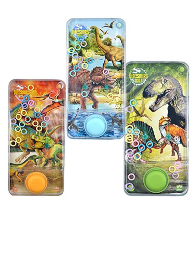 Vitacelli 3-Piece Handheld Water Game Dinosaur Theme Toss Ring Game Toy For Kids Retro Classic Game  - Image 1