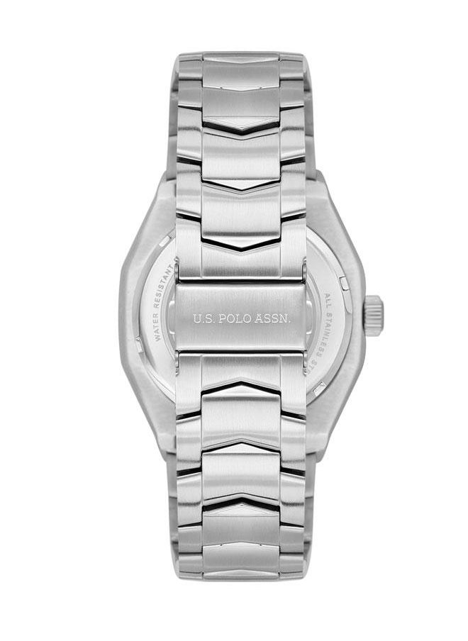 U.S. Polo Assn. U.S. Polo Assn. USPA1059-01 43mm Watch with Blue Dial, Silver Accents & Stainless Steel Band - Refined Style for Gents  - Image 3