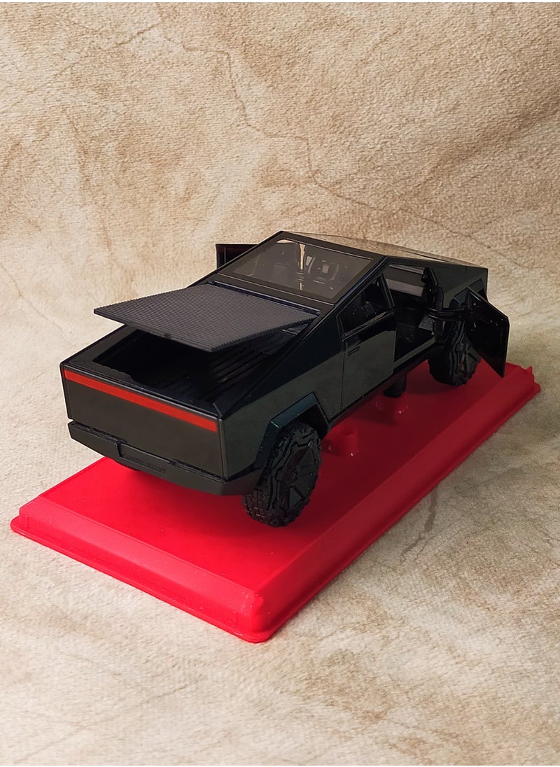 Toy Tesla Cyber ​​Tank car with headlights - 1:36  - Image 2