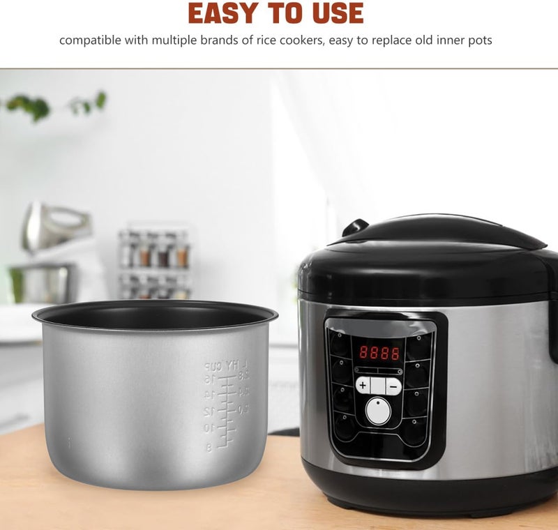 Pretyzoom Rice Cooker Inner Pot Replacement, Non-Stick Aluminum Cooking Bowl With Scale For Home Kitchen Cooking - Image 2