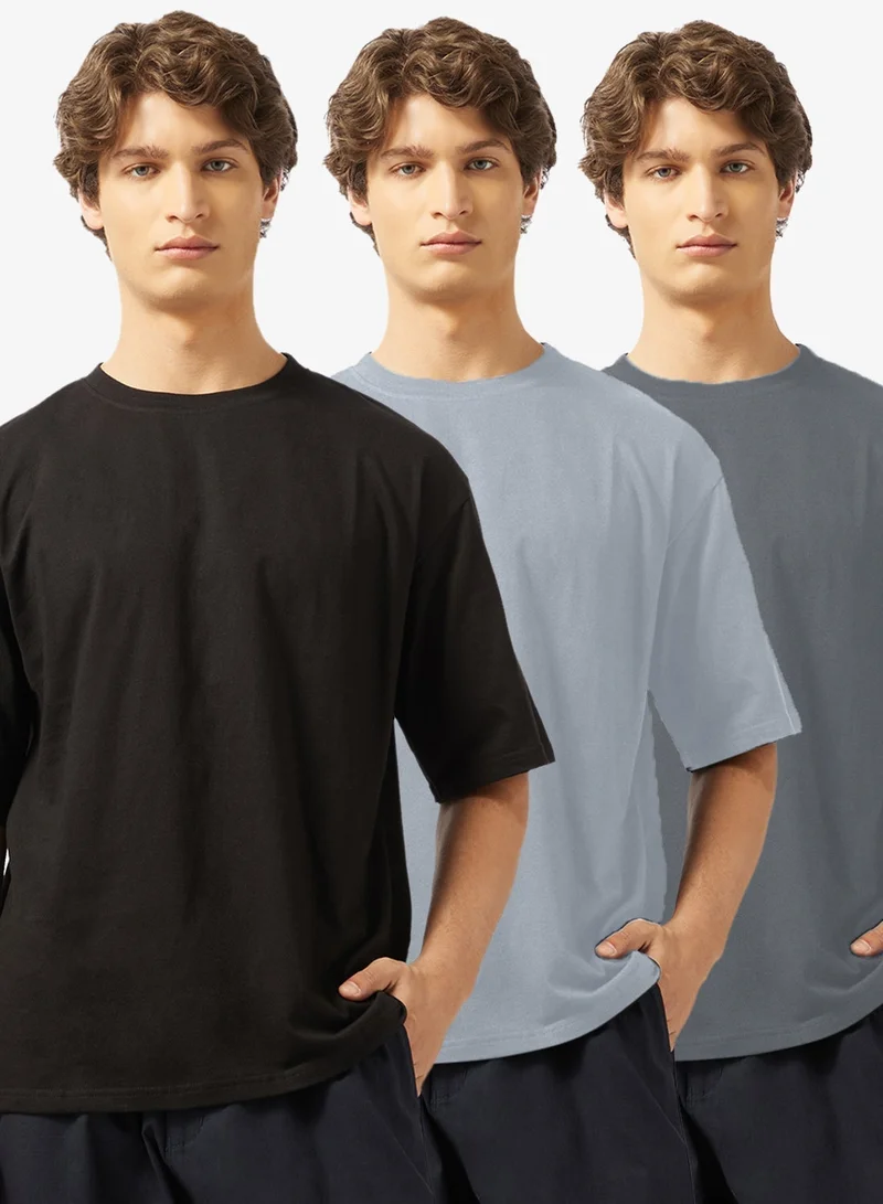 Seventy Five Basics Pack of 3 Oversized T-Shirt