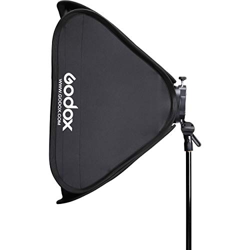 GODOX SGUV6060 (60cmx60cm) S2 Bowens Mount Bracket with Softbox & Carrying Bag Kit for Camera Flash Speedlight Studio Photography, Black - Image 4