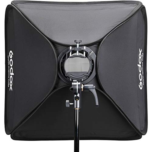 GODOX SGUV6060 (60cmx60cm) S2 Bowens Mount Bracket with Softbox & Carrying Bag Kit for Camera Flash Speedlight Studio Photography, Black - Image 5