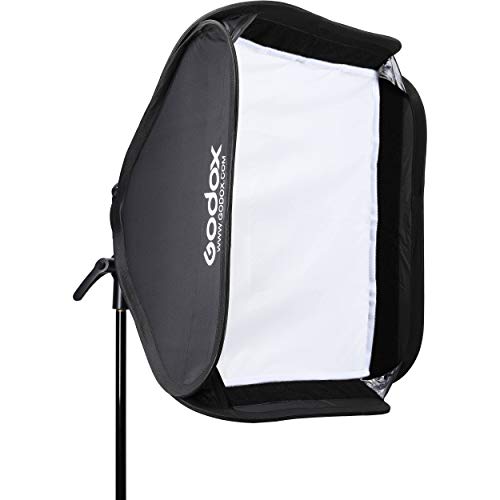 GODOX SGUV6060 (60cmx60cm) S2 Bowens Mount Bracket with Softbox & Carrying Bag Kit for Camera Flash Speedlight Studio Photography, Black - Image 1