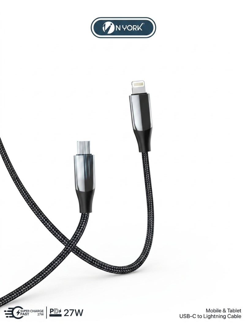NYORK UC850 USB-C to Lightning Cable - Image 2