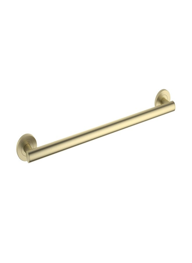 KIBI 24 Inch Stainless Steel Bathroom Safety Grab Bar | Straight Shaped Grab Bar for Bathtubs and Showers, Shower Safety Grab Bars for Seniors, Wall Mounted Anti-Slip Support (Brushed Gold, KGB1124) - Image 1