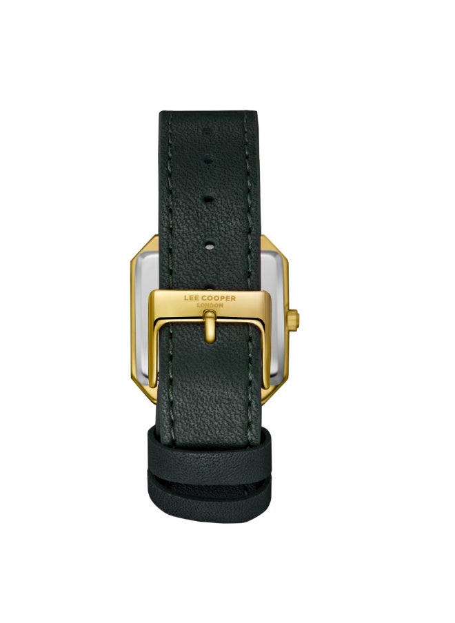 Lee Cooper Lee Cooper Women's Watch, Analog Display and Leather Strap - LC08028.175, Green  - Image 4