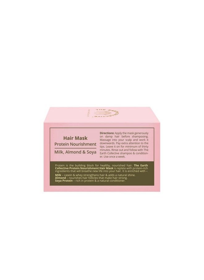 THE EARTH COLLECTIVE - Protein Nourishment Hair Mask Improves Hair Texture Softens Hair Deepconditioning Maintains Colourtreated Hair (200 Ml) - Image 1