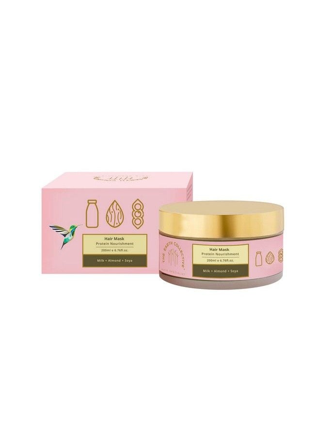 THE EARTH COLLECTIVE - Protein Nourishment Hair Mask Improves Hair Texture Softens Hair Deepconditioning Maintains Colourtreated Hair (200 Ml) - Image 1