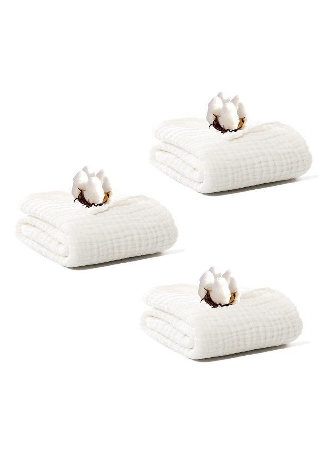 Setaria Viridis Baby Muslin Bath Towels- 3 Pieces Super Soft Cotton Muslin Towels for Baby Delicate Skin- 6 Layers Baby Receiving Blankets - Image 1