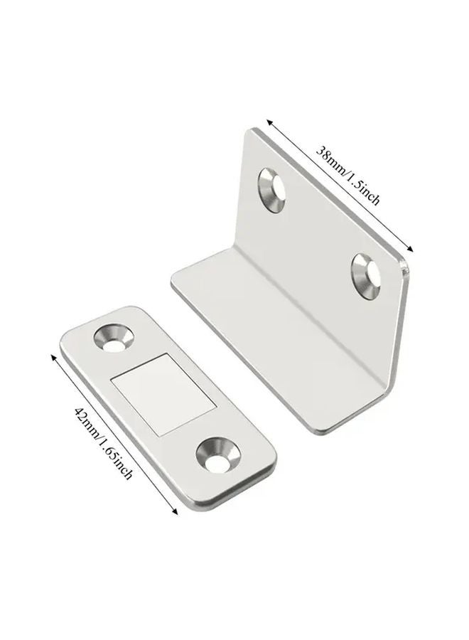 16PCS Silvery Sliding Door Magnetic Closure No Drill L Shaped Invisible Wardrobe Cabinet - Image 4