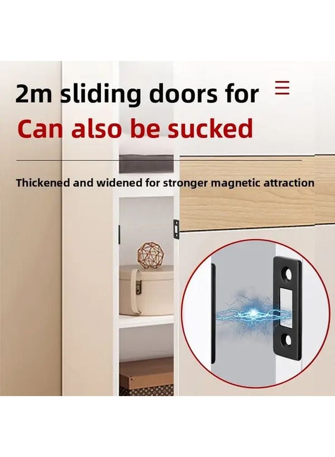 16PCS Silvery Sliding Door Magnetic Closure No Drill L Shaped Invisible Wardrobe Cabinet - Image 3