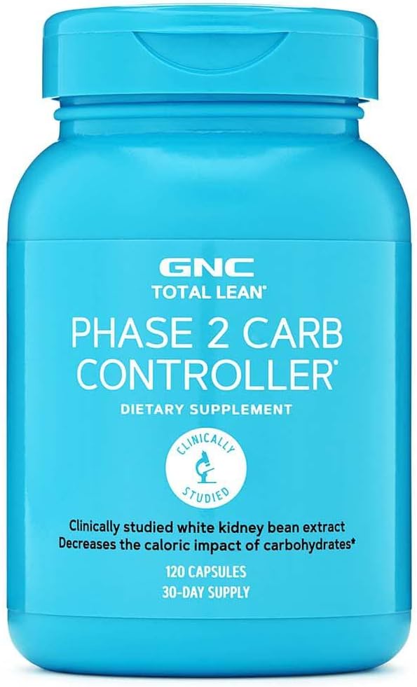 GNC Total Lean Phase 2 Carb Controller Decreases Calorie Impact from Carbohydrates 120 Capsules - Image 1