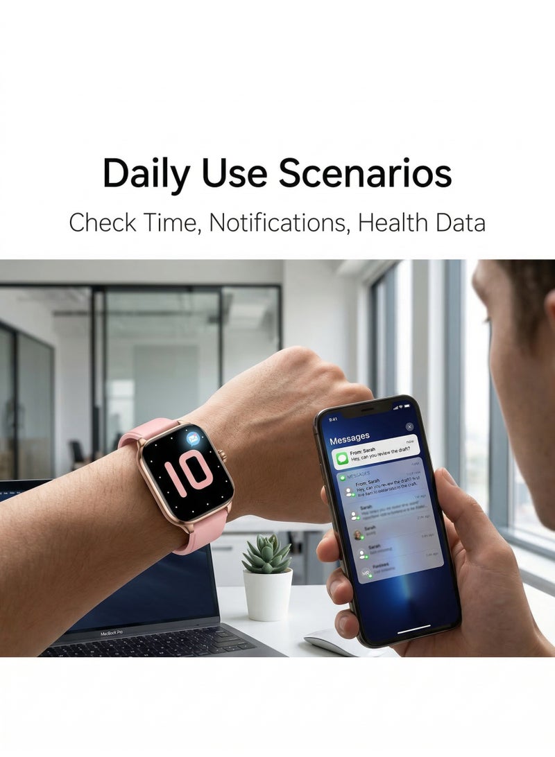 ساعة ذكية 2.01 بوصة بلوتوث مكالمة مراقبة الصحة رسالة تذكير ساعة اتش 9 - Image 5
