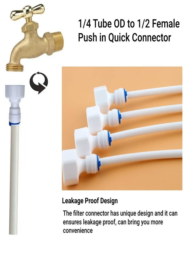 Walfront Quick Connector 1/4 Tube OD to 1/2 Female Push in Quick Connector for Water Filter Reverse Osmosis 6pcs - Image 3