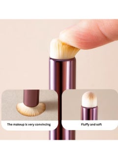 Mei Lifestyle Dual-Use Lipstick & Eyeshadow Brush - Natural Brushes Blending Blush  - Image 2