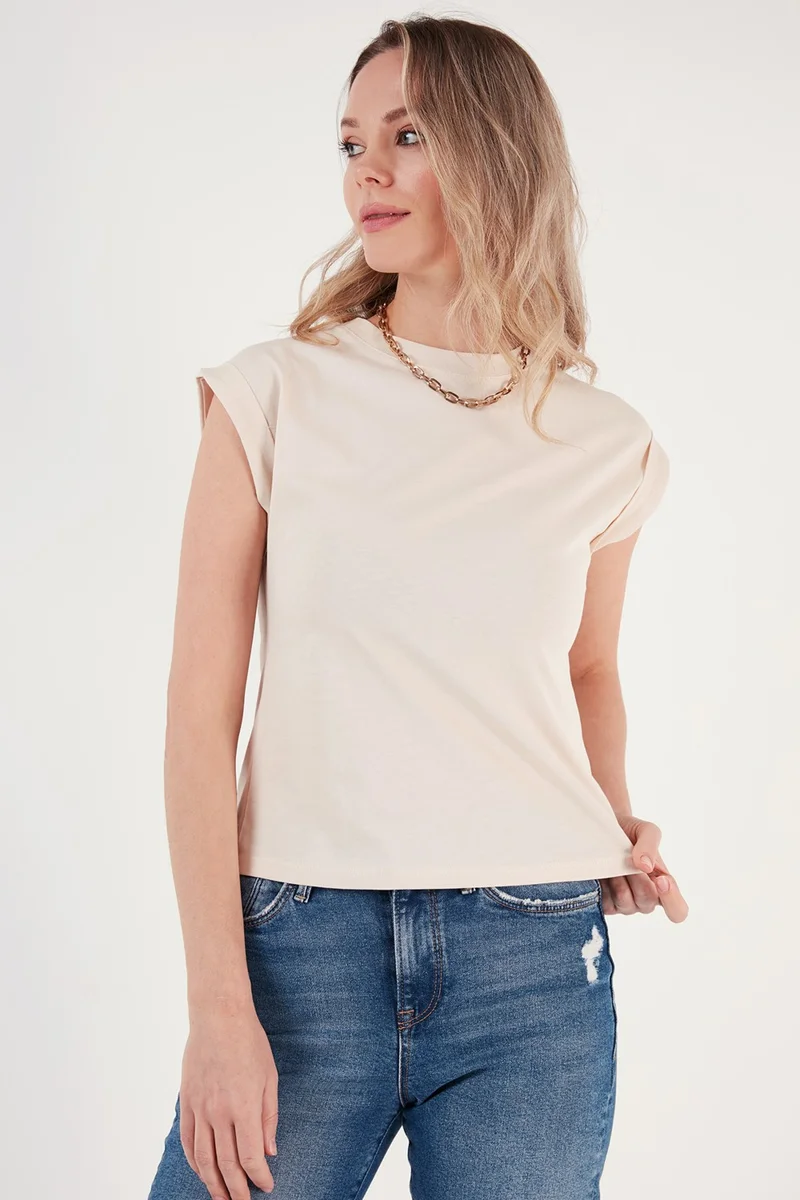 ليلا Crew Neck 100% Cotton Basic T Shirt Women's T Shirt 5864121