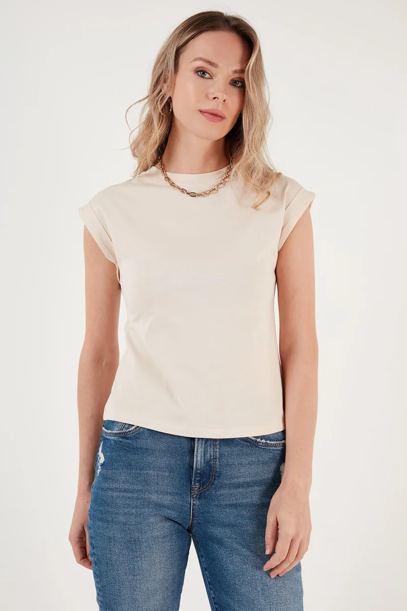 ليلا Crew Neck 100% Cotton Basic T Shirt Women's T Shirt 5864121
