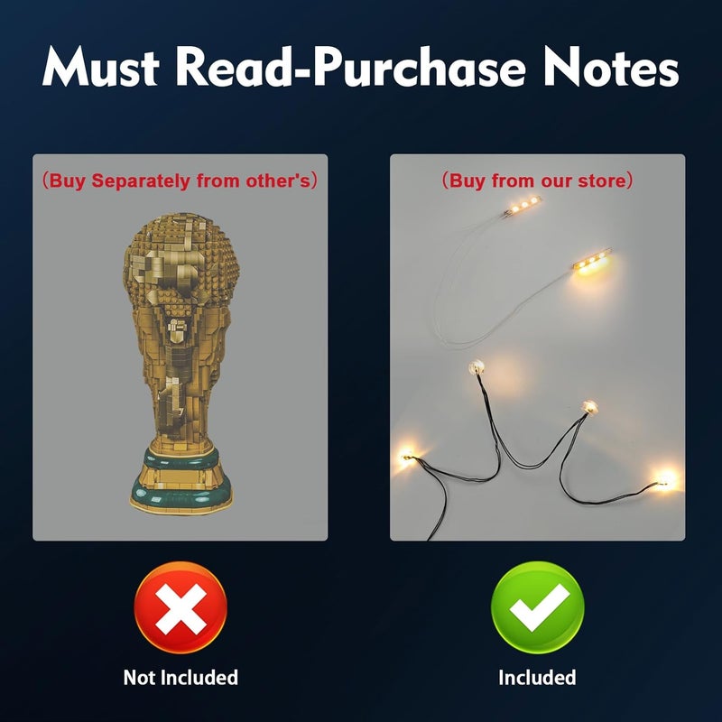 BrickBling LED Light for LEGO FIFA World Cup Trophy - No Model Included - Image 2