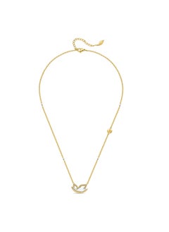 POLICE Birdy NecklaceHalf-Winged Mother-of-Pearl Butterfly with Sparkling Crystals, Gold-Plated, Luxe and Fearless Expression  - Image 1