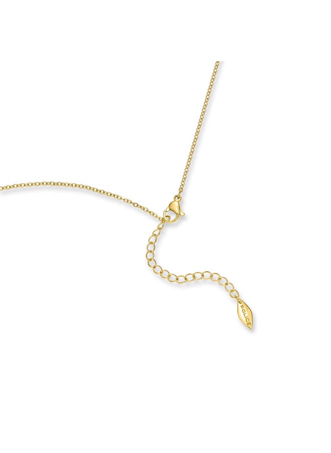 POLICE Birdy NecklaceHalf-Winged Mother-of-Pearl Butterfly with Sparkling Crystals, Gold-Plated, Luxe and Fearless Expression  - Image 3