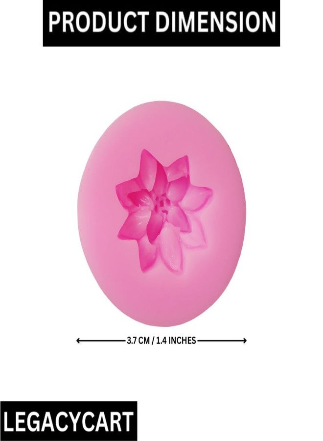 LEGACYCART 3D Lotus Fondant Mould Silicone Chrysanthemum and Orchid Flower Mold for DIY Cupcake Cake Topper Decoration Jelly Candle Chocolate Desserts Ice Cube Candy GumPaste Resin (Pack of 1) - Image 2