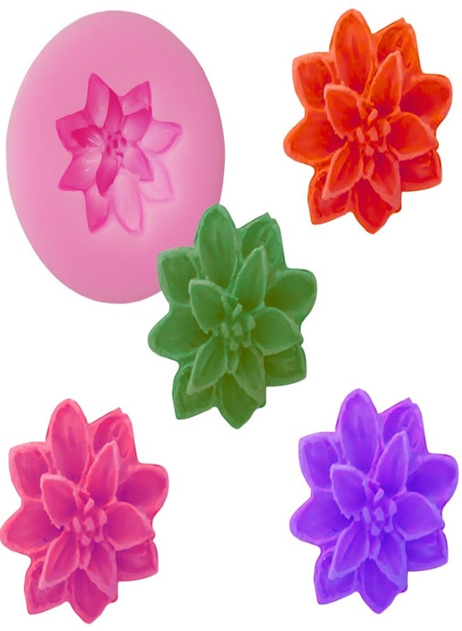LEGACYCART 3D Lotus Fondant Mould Silicone Chrysanthemum and Orchid Flower Mold for DIY Cupcake Cake Topper Decoration Jelly Candle Chocolate Desserts Ice Cube Candy GumPaste Resin (Pack of 1) - Image 1